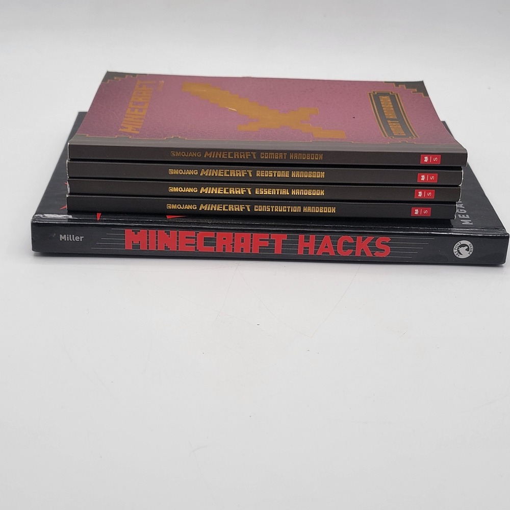 Megan Miller Minecraft Hacks & Mojang Handbooks Set‎ 5 Books Hardcover Excellent